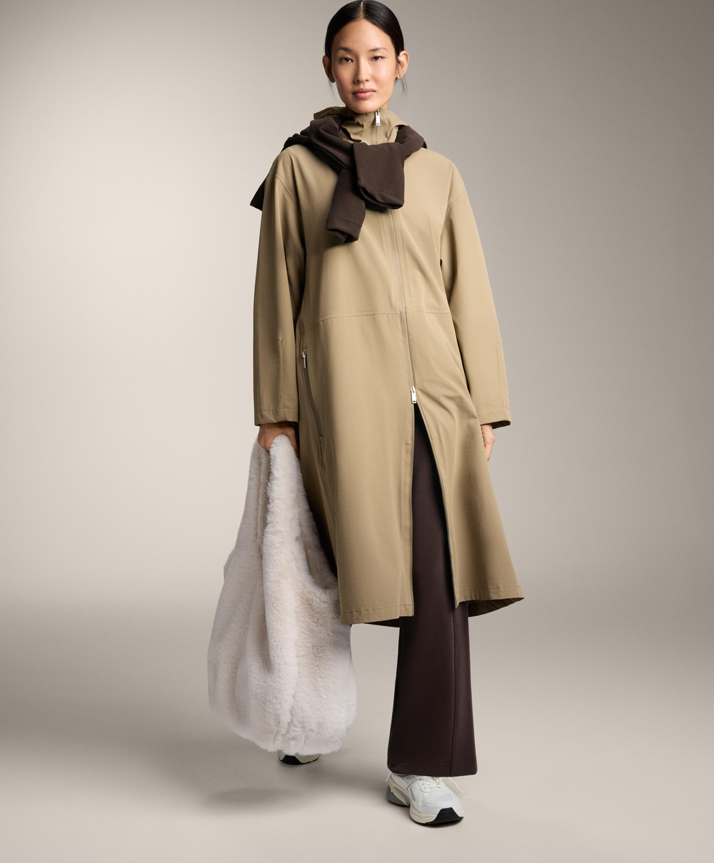 OYSHO Брюки прямого кроя с начесом из модала, коричневый