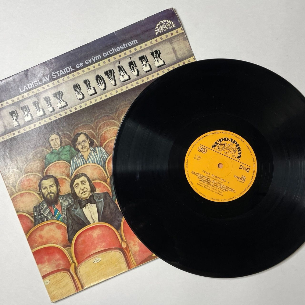 Винтажная виниловая пластинка LP Ladislav Staidl Se Svym Orchestrem, Felix Slovacek II Мелоди Чешских Фильмов (Чехословакия 1981)