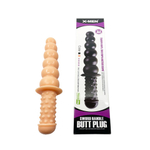 Телесный рельефный анальный стимулятор-жезл - 35 см. (Цвет: телесный)