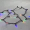 Светодиодная гирлянда с колпачком 100 разноцветных LED ламп 10 м., 220-230 В., черный провод ПВХ, IP65, LTC (PST100CAP-11-2M)