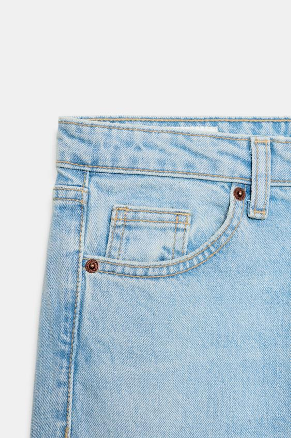 ZARA ДЖИНСЫ Z1975 MINI FLARE С ВЫСОКОЙ ПОСАДКОЙ, ГОЛУБОЙ