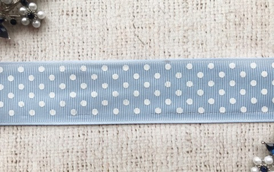 Лента репсовая в горошек, ш. 3,2 см