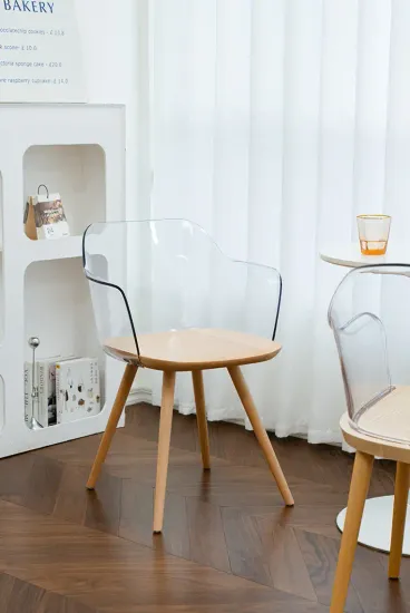 Стул Klam c прозрачной спинкой c подлокотниками