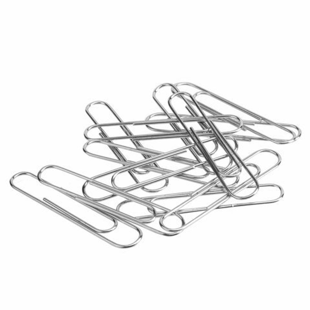 Скрепки большие 50 мм гладкие 50 шт., STAFF "EVERYDAY", металлические, РОССИЯ, 270434