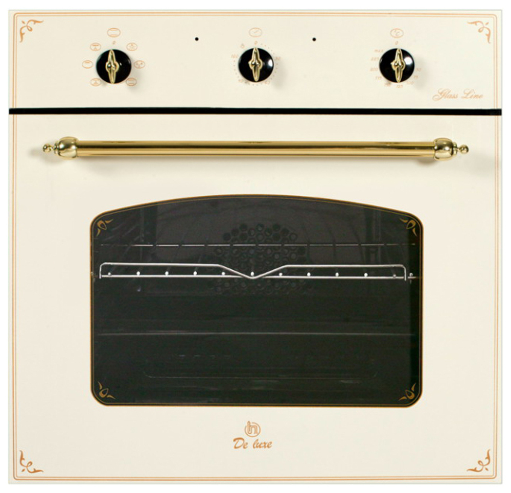 Духовой шкаф электрический ELECTRONICSDELUXE 6006.03ЭШВ-060 топленое молоко,ручки золото