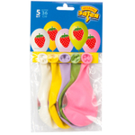 Шар латексный 35см Набор 5шт Клубника (Ассорти)