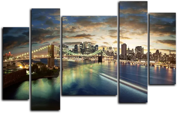 Модульная картина"Мост над водой"