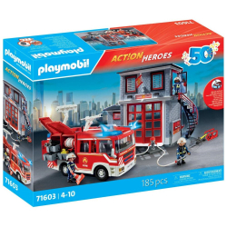 Playmobil - Action Heroes Здание пожарной станции + пожарная машина 71603 / артикул   71603  / GTIN 4008789716033