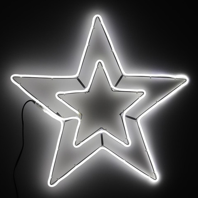 Звезда из гибкого неона d-60 см. Белая