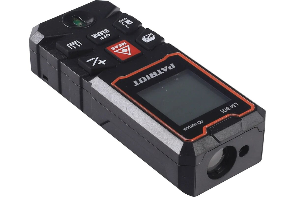 Дальномер лазерный PATRIOT LM 301, макс. дистанция 40 метров, измерение площади, объема (120201030)
