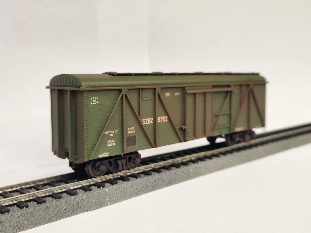 Крытый вагон (11-066-01), деревянный, СЖД, (IV Эп.), зеленый