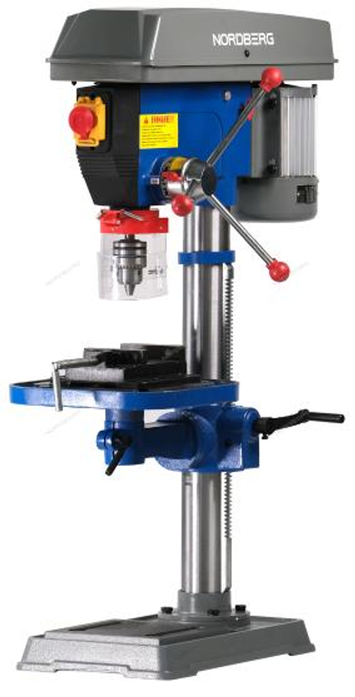 Станок сверлильный NORDBERG ND1660 (750Вт, 16мм, макс расст до стола 410мм, 16 скоростей, тиски)