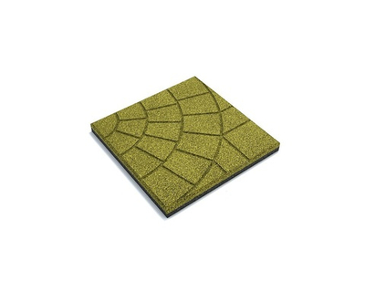 Резиновая плитка "Паутинка" 35х35х2 см Желтая