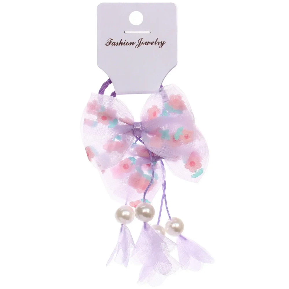 Резинки для волос детские 2шт «КОНФЕТКИ», жемчужинки, микс 5 цветов, d-3см