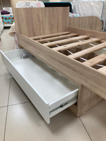 Кровать с ящиком Бруно дуб сонома/белый 900*2000