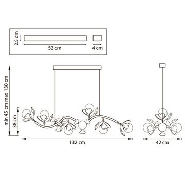 Подвесной светильник 8*G9 799087 черный/белый Ceramo BW Lightstar