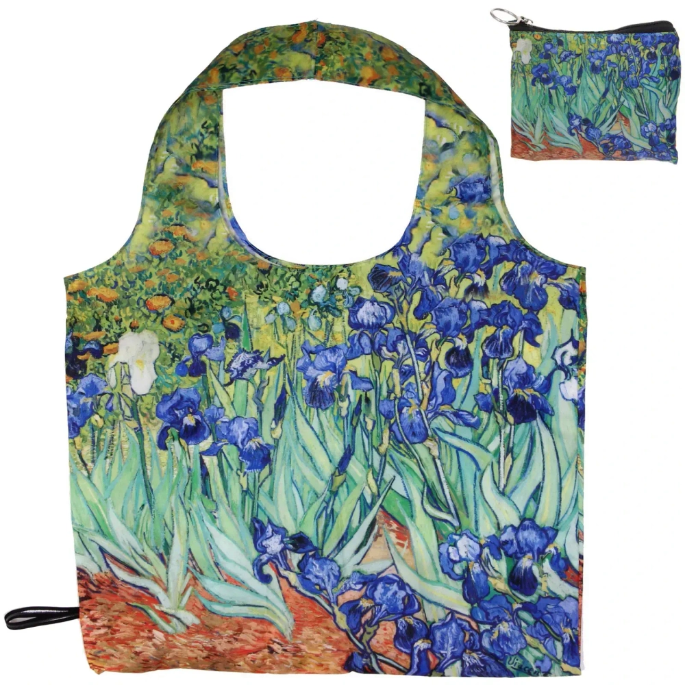 Сумка - шоппер в чехле с замком водонепроницаемая «ИДЕЯДОМА», принт ирисы, 46*55см
