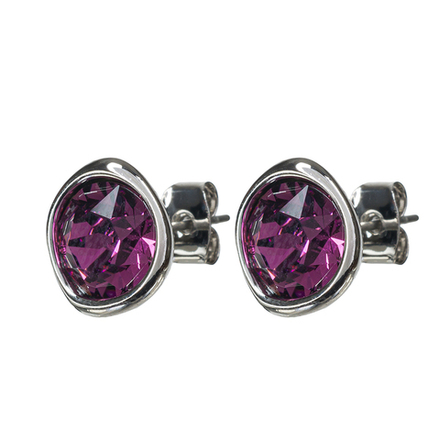 Серьги-пусеты Fiore Luna Amethyst A1909.M11 V/S