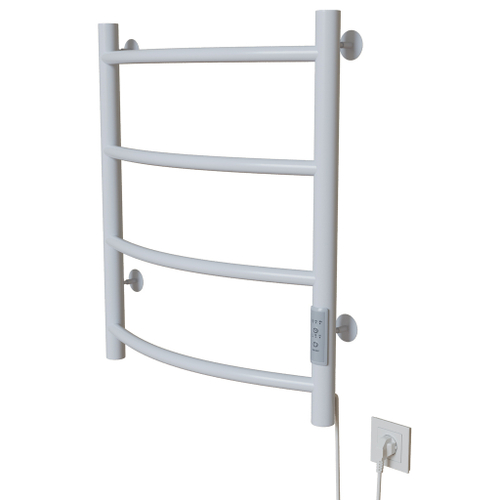 Полотенцесушитель MIXLINE CAPELLA  60х50 (таймер, 201 Вт, 4 перекладины) электрический БЕЛЫЙ