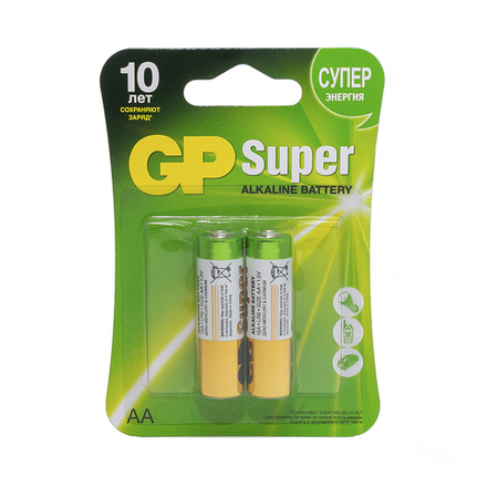 Батарейка GP Super 15A Тип AA, 2 шт