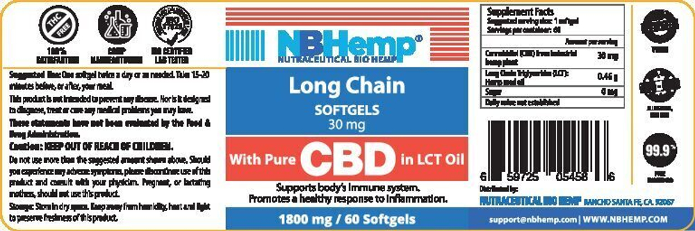 NBHemp - CBD Long Chain 15 mg 60 softgels