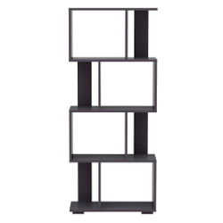 Стеллаж деревянный напольный Дален 4 полки для игрушек и для книг, антрацит
