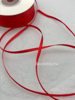 Лента атласная красная 3 мм