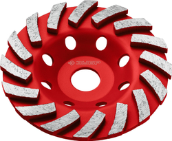 ЗУБР Турбо, d 125 мм, сегментная алмазная шлифовальная чашка (33378-125)