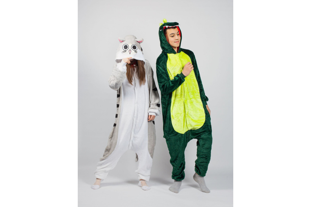 Кигуруми Funfur Серый кот XL