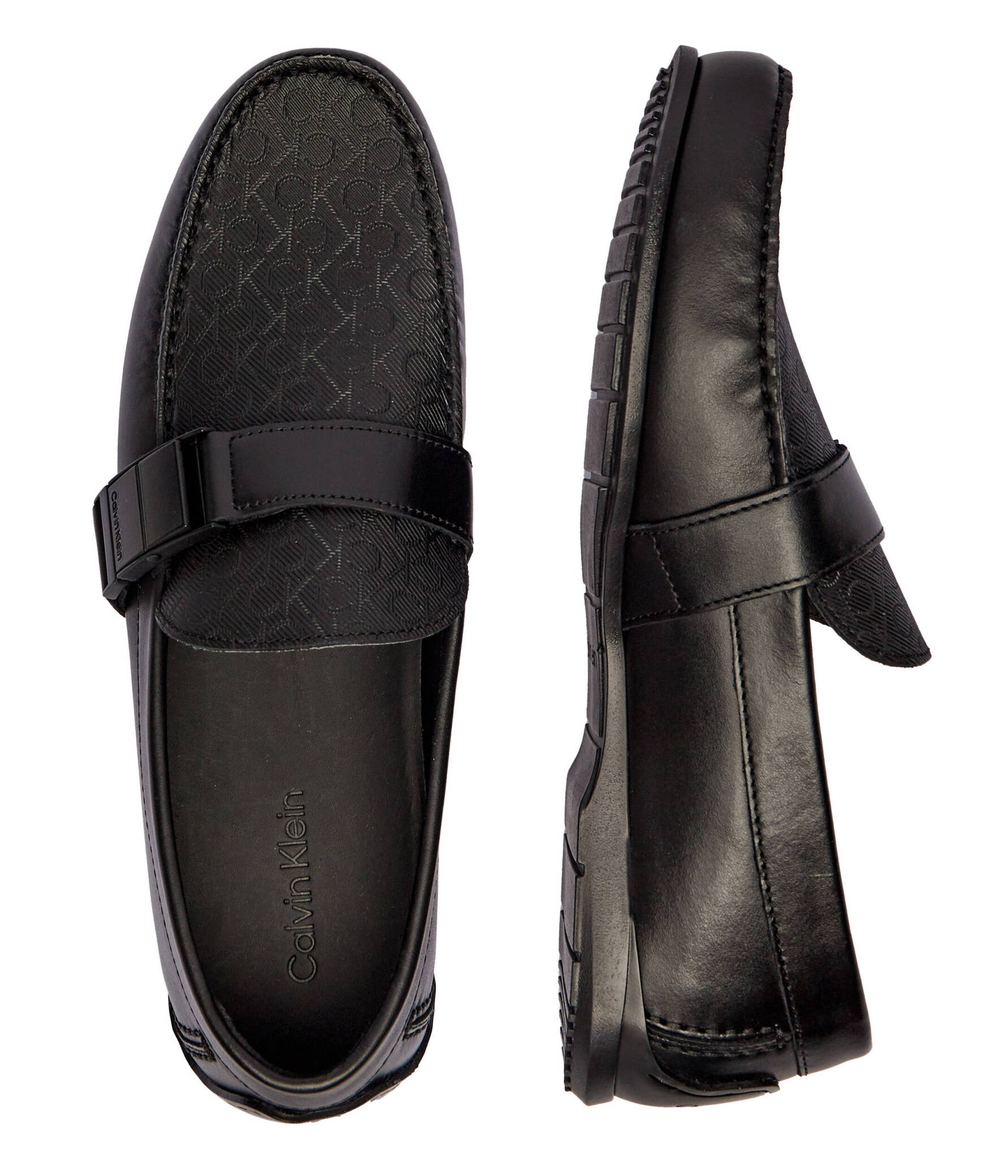 Кожаные мокасины driver w Calvin Klein - черный(HM0HM01628)