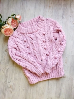 Женский свитер "Виноград" со спущенными плечами