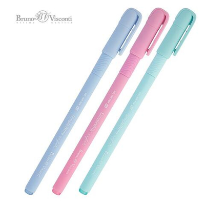 Ручка гелевая 0,5 мм, чёрная "SimpleWrite ZEFIR" (Bruno Visconti)