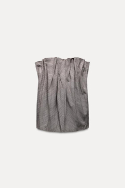 ZARA ТОП СО СБОРКАМИ И ОТКРЫТЫМИ ПЛЕЧАМИ — ZW COLLECTION, РАЗНОЦВЕТНЫЙ