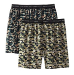 Набор из 2 мужских трусов-шорт камуфляжной расцветки (Размер: L) (Цвет: зеленый камуфляж)