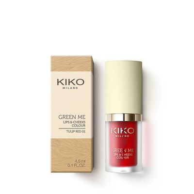 Тинт для губ и щек KIKO Milano Green Me Lips & Cheeks Colour - 01 Tulip Red
