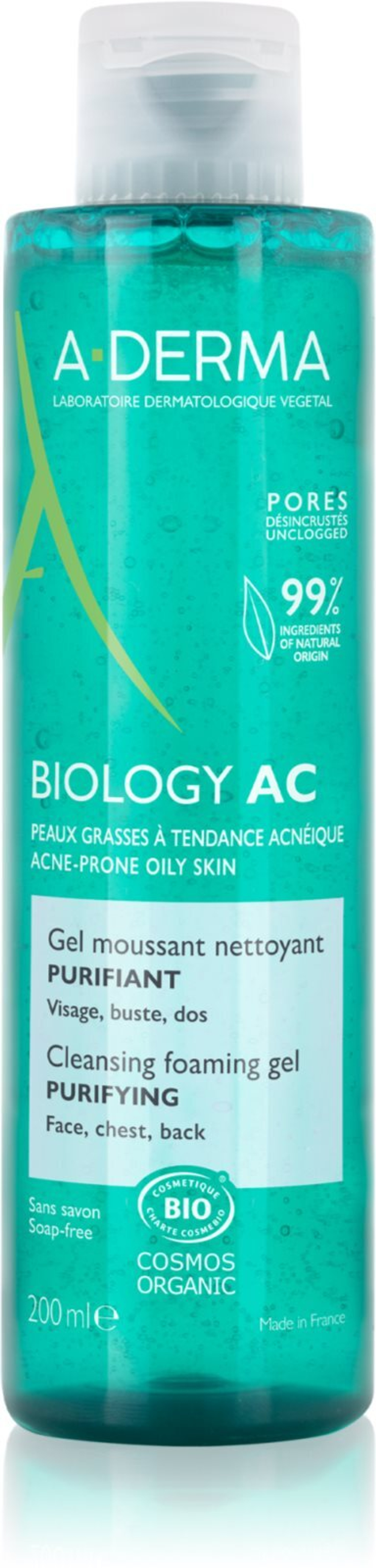 A-Derma Biology - очищающий гель для жирной и комбинированной кожи /   200  ml  / GTIN 3282770152999