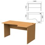 Стол письменный эргономичный "Монолит", 1400х900х750 мм, правый, СМ4.1