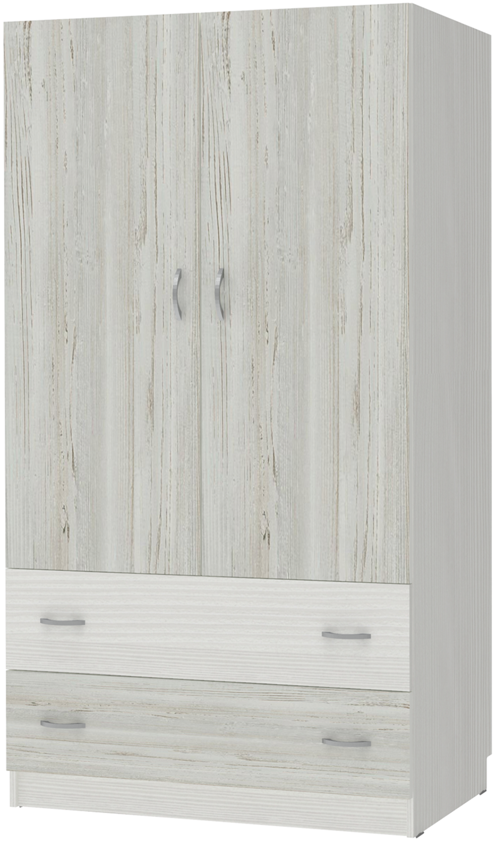 Шкаф 2-х створчатый КарИВи Кадет Белое Дерево Винтерберг