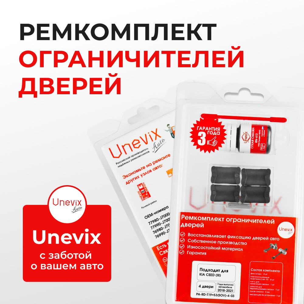 Ремкомплект ограничителей дверей KIA Ceed (III) CD (тип 19+53) 2018-2021