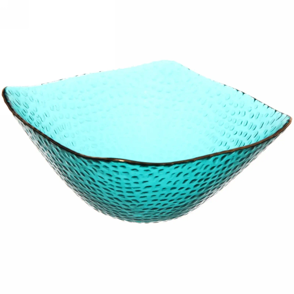 Салатник стеклянный «ICE CRYSTAL» 16,5*7,5см морской