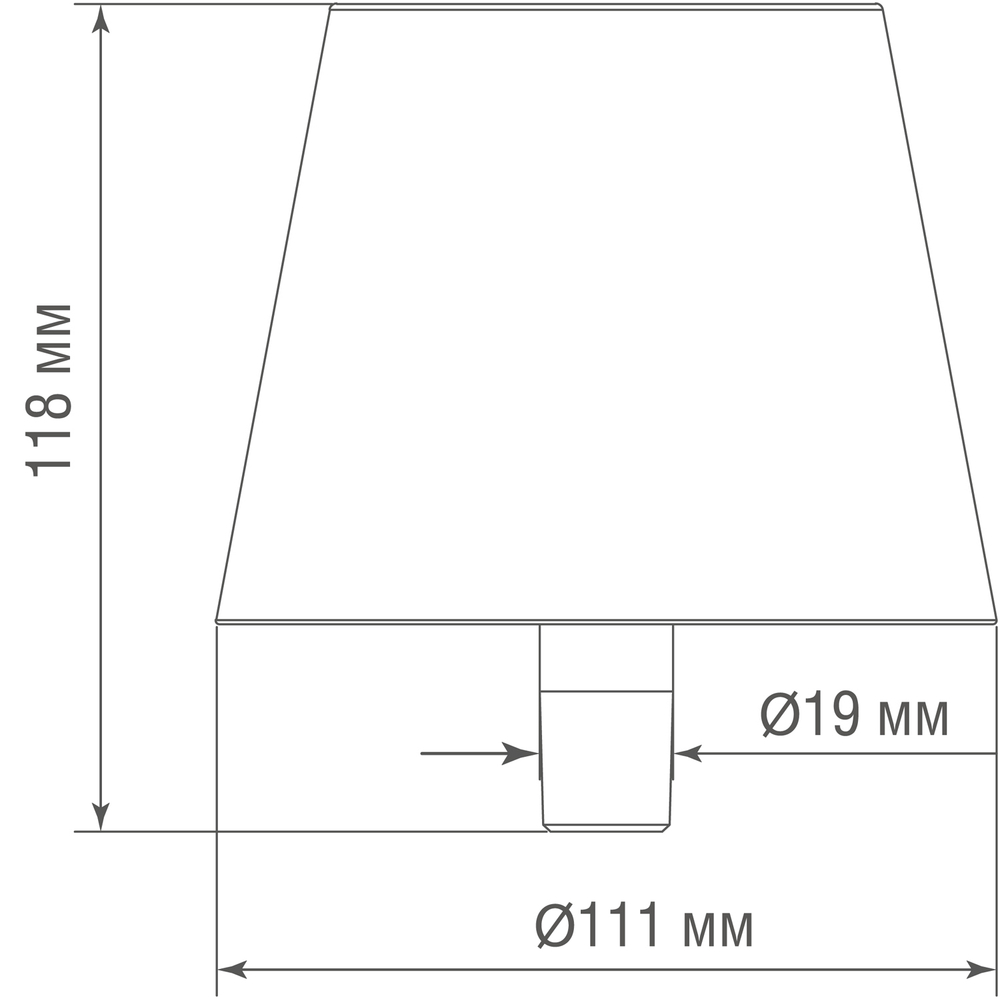 Светодиодный светильник IQ Bouchon de champagne,  2Вт,  матовый серый