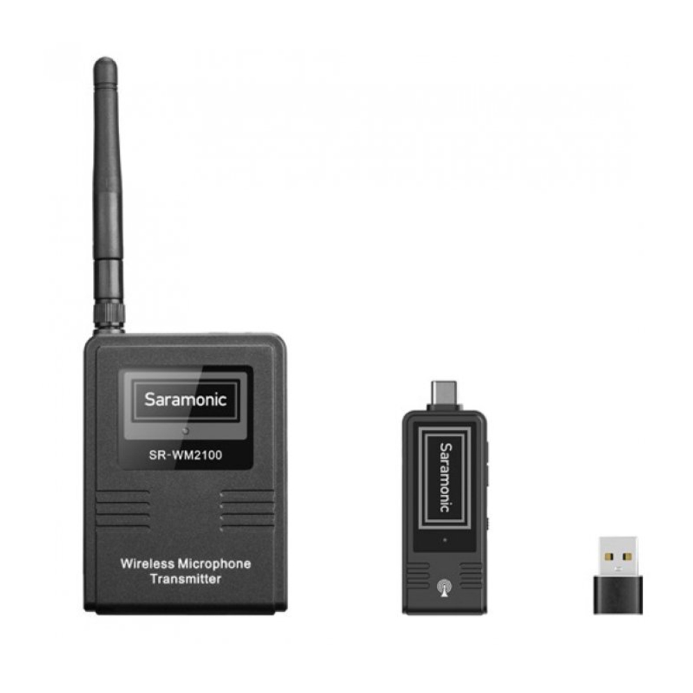 Беспроводная микрофонная радиосистема Saramonic SR-WM2100 U1 (TX + RXU) с разъемами USB-A, USB-C