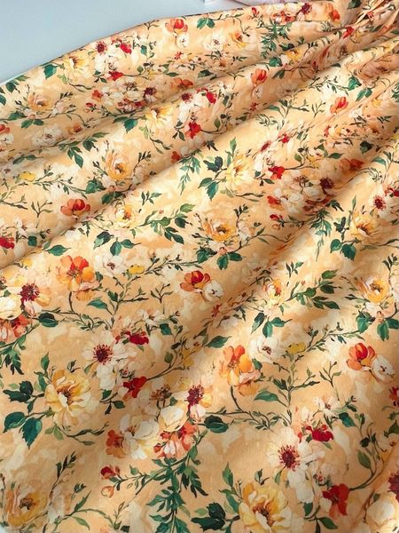 ВОЗДУШНЫЕ РОЗЫ НА ПЕРСИКОВОМ - 100% хлопок 4