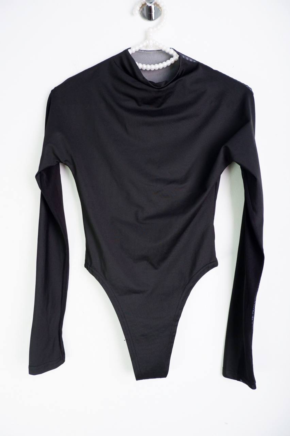 Боди со вставкой из сеточки, маркировка S, визуально на 44 размер