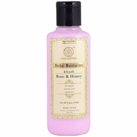 Лосьон для тела Кхади Роза и Мёд Кхади увлажнение и питание (Rose Honey Moisturizer Khadi Natural), 210 мл