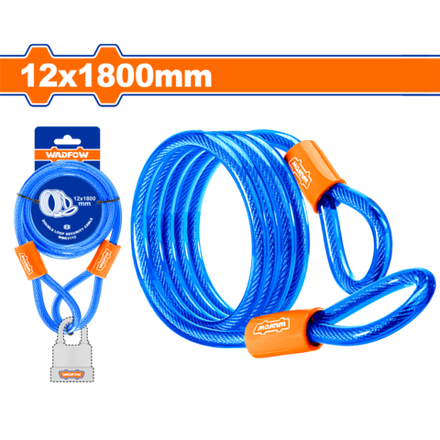 Велосипедный замок WADFOW WBK3112 12х1800 мм