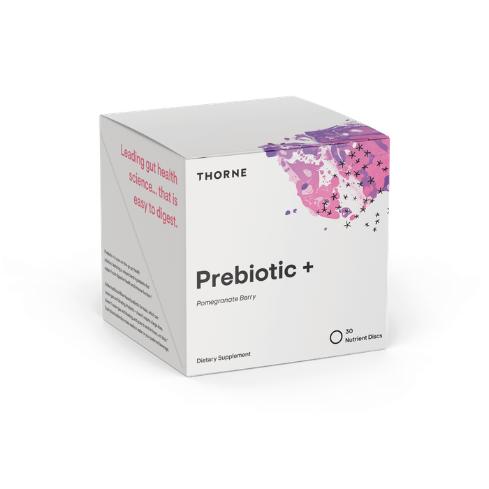 Пребиотики со вкусом граната и ягод, Prebiotic+, Thorne Research, 30 растворимых дисков