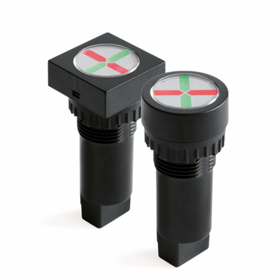 Индикатор положения, штекерное подкл., уст.размер 22/30, круг., крас./жёлт., 230В,