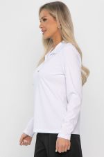 Лонгслив с воротничком Ритм жизни (белый) Б14407-6М LT Collection