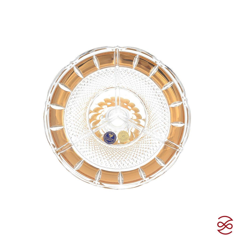 Менажница на ножке Crystal Heart 23 см